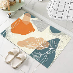 Modern Abstract Welcome Mat Non Slip Indoor Outdoor Rug