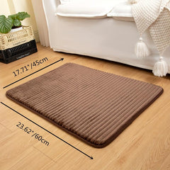 Soft and Absorbent Bathroom Door Mat Anti-Slip Washable Floor Mat