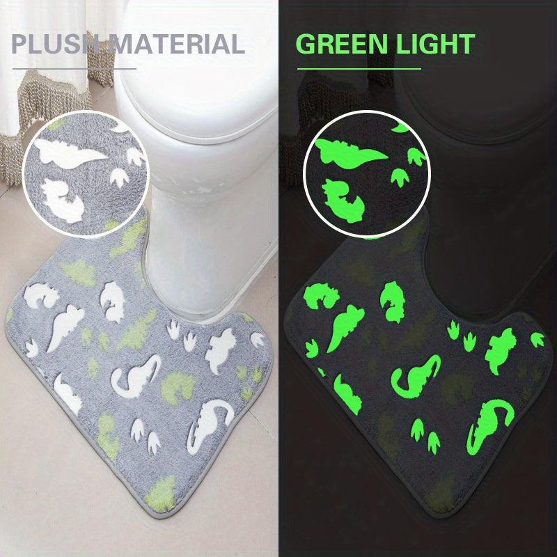 3pcs Luminous Floor Mat Sponge Bath Mat Set Non Slip Durable Bathroom Rug