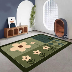 Floral Anti Fatigue Kitchen Rug Set Non Slip Absorbent Washable Carpet