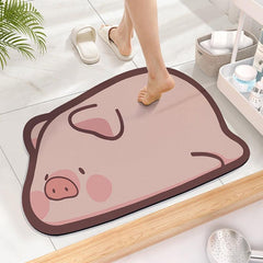 Cartoon Animal Quick Dry Silicone Floor Mat