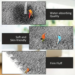 12pcs Thickened Plush Foam Interlocking Floor Mat