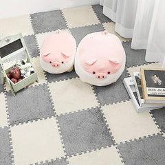 12pcs Thickened Plush Foam Interlocking Floor Mat