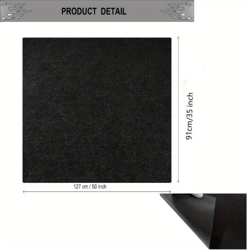 Fireproof Grill Pad 91 44 X 127 0cm Dual Sided Mat for BBQ