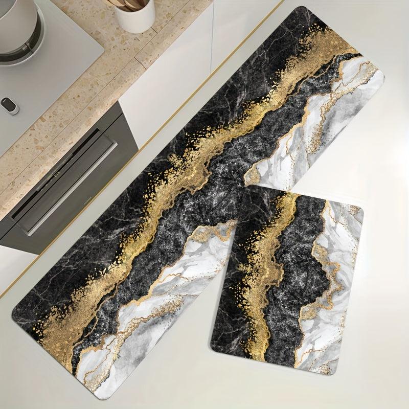 Marble Printed Anti Fatigue Kitchen Mat