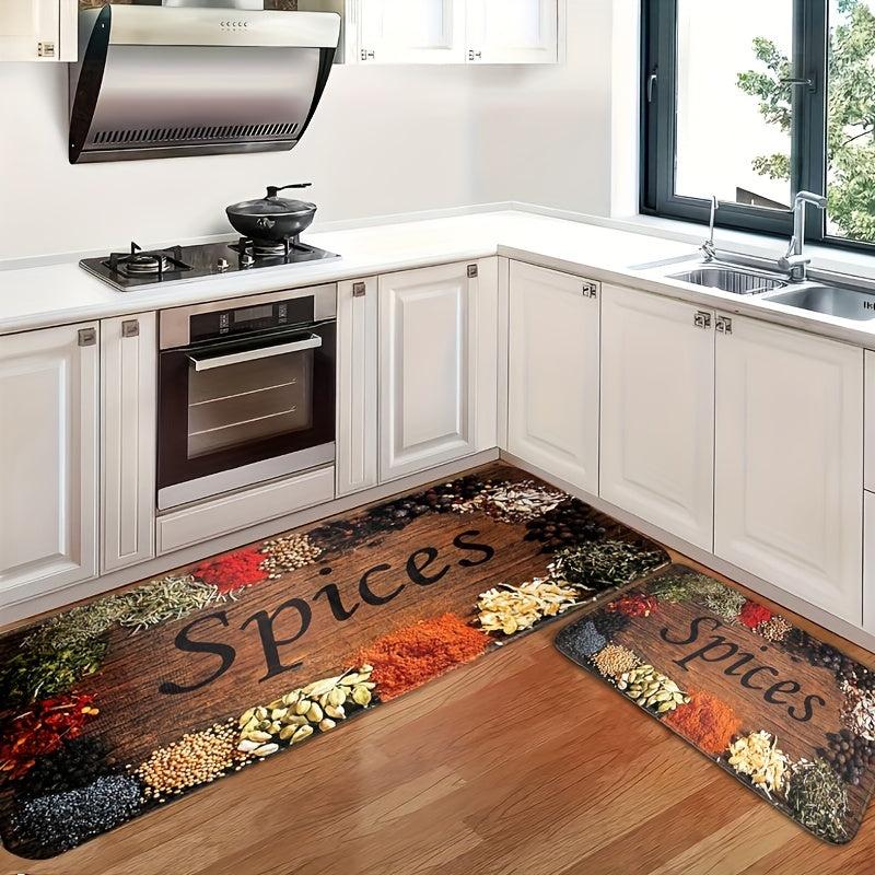 Anti Fatigue Floor Mat Laundry Room Runner Rug Cooking Herbs Spices Kitchen Rug