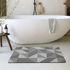 Geometric Print Kitchen Mat Anti Slip Polyester Carpet