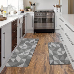 Geometric Print Kitchen Mat Anti Slip Polyester Carpet