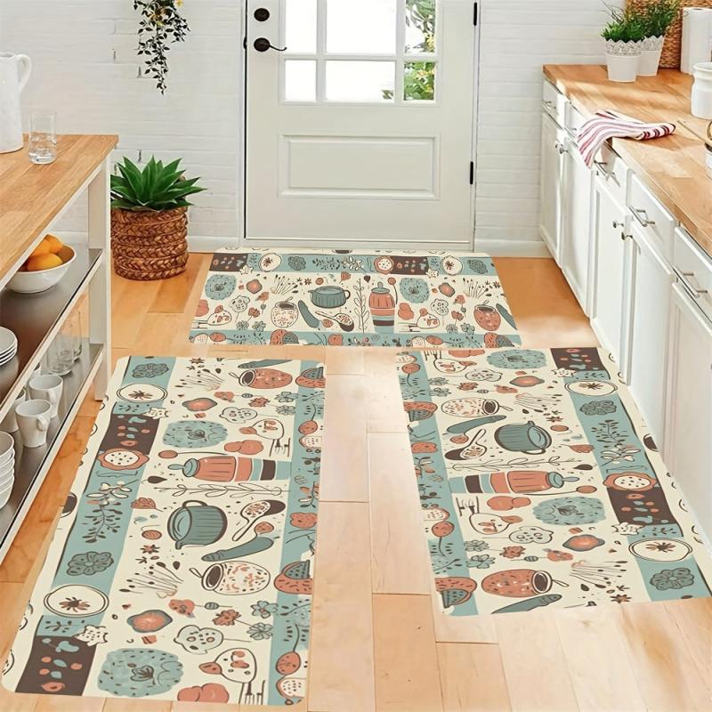 Anti Slip Memory Foam Kitchen Rug Stain Resistant Absorbent Quick Dry