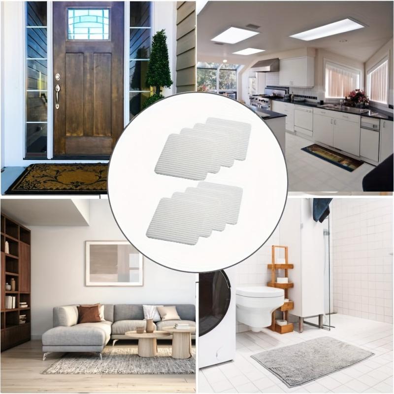 4pcs Rug Pad Gripper Washable Non Slip Rug Pads For Hardwood Floors