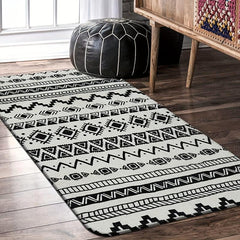 Colorful Geometric Kitchen Rugs Non Slip Indoor Door Mats - Washable Area Rugs