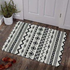 Colorful Geometric Kitchen Rugs Non Slip Indoor Door Mats - Washable Area Rugs