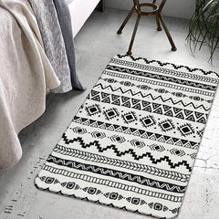 Colorful Geometric Kitchen Rugs Non Slip Indoor Door Mats - Washable Area Rugs