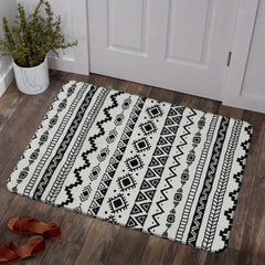 Colorful Geometric Kitchen Rugs Non Slip Indoor Door Mats - Washable Area Rugs