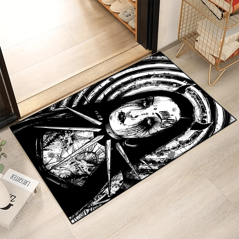 Halloween Horror Pattern Area Rug Non-Slip Indoor Carpet Doorway Mats