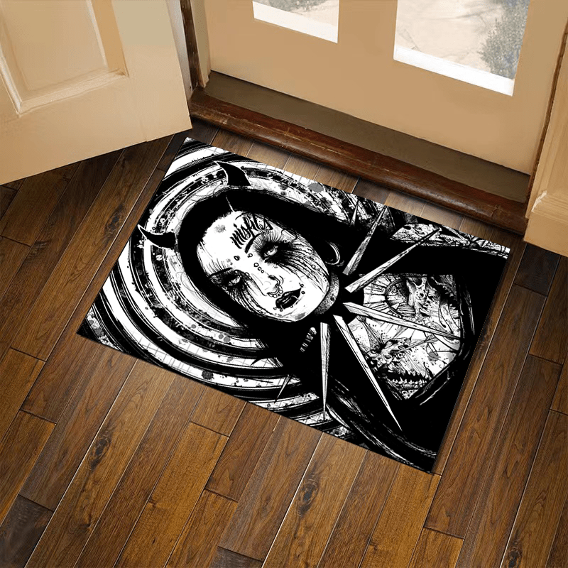 Halloween Horror Pattern Area Rug Non-Slip Indoor Carpet Doorway Mats