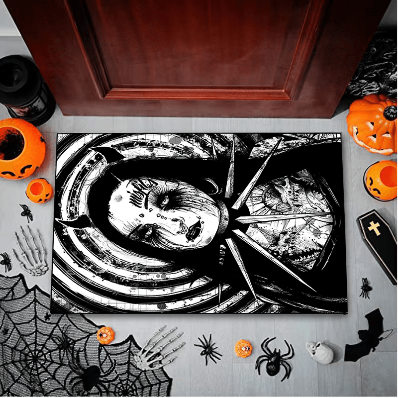 Halloween Horror Pattern Area Rug Non-Slip Indoor Carpet Doorway Mats