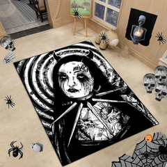 Halloween Horror Pattern Area Rug Non-Slip Indoor Carpet Doorway Mats