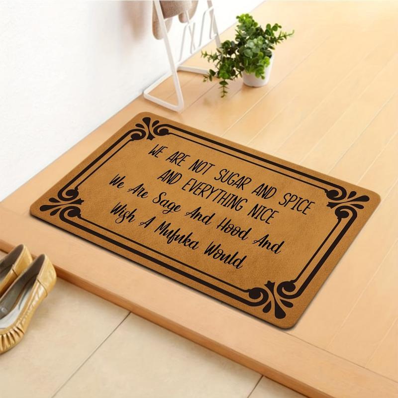 1pc Welcome Doormat Low Pile Indoor Entrance Mat