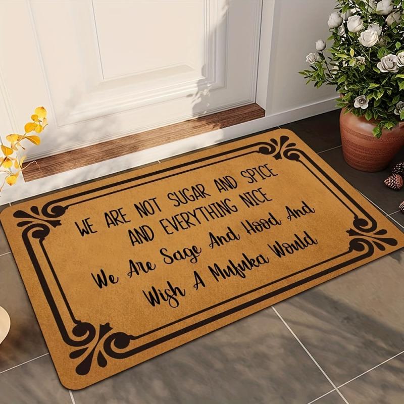 1pc Welcome Doormat Low Pile Indoor Entrance Mat