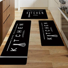 Letter Graphic Kitchen Rug Modern Anti-slip Mat Home Decor