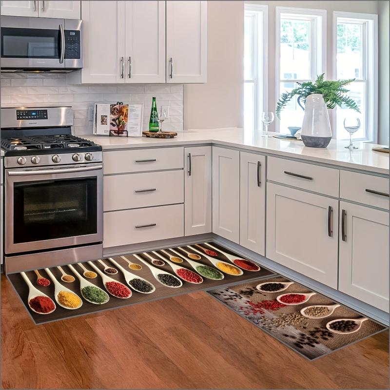 2pcs Anti Fatigue Kitchen Rugs Non Slip Cushioned