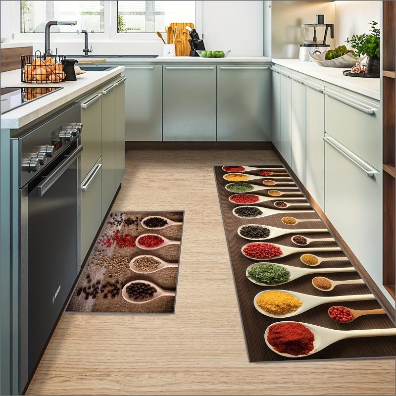 2pcs Anti Fatigue Kitchen Rugs Non Slip Cushioned