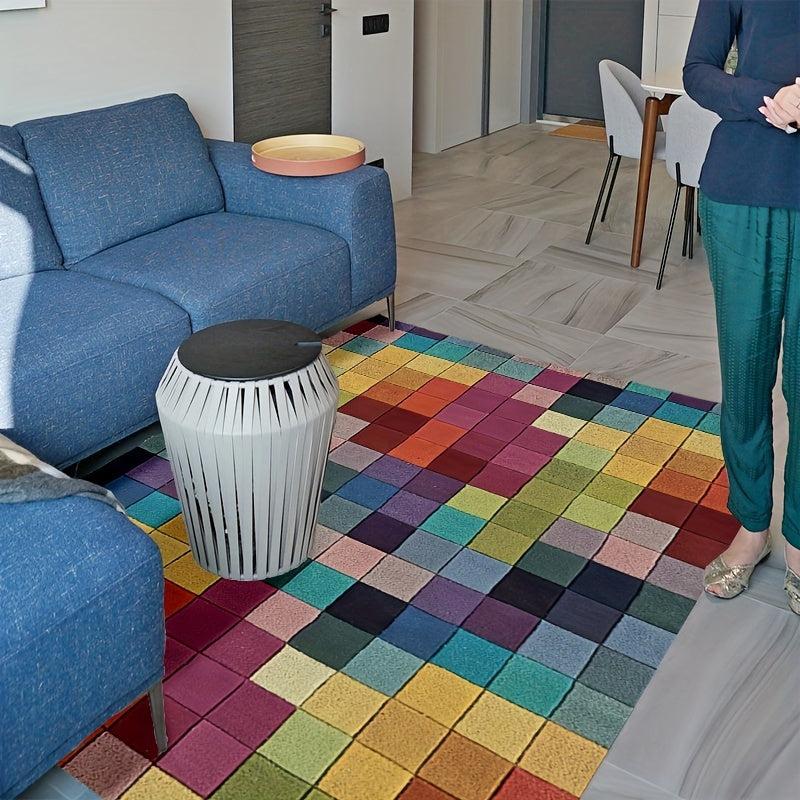 Modern Geometric Dazzling Rug Soft Non Slip Machine Washable