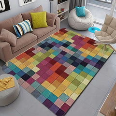 Modern Geometric Dazzling Rug Soft Non Slip Machine Washable