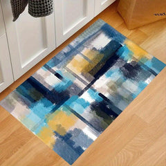 Modern Abstract Area Rugs Splashed Ink Stitching Carpet Decorative Mat