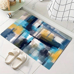 Modern Abstract Area Rugs Splashed Ink Stitching Carpet Decorative Mat