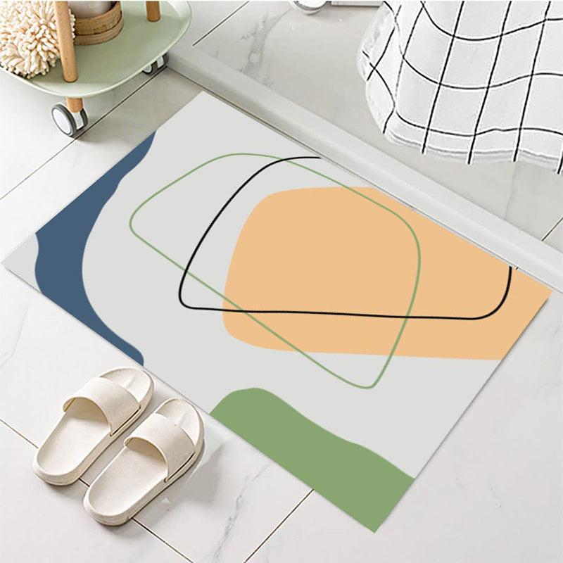 Colorful Geometric Anti-Skid Floor Mat for Bathroom, Living Room, Kitchen