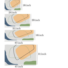 Colorful Geometric Anti-Skid Floor Mat for Bathroom, Living Room, Kitchen