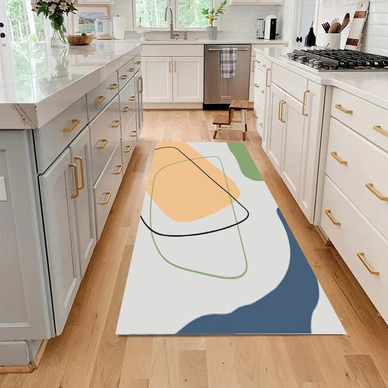 Colorful Geometric Anti-Skid Floor Mat for Bathroom, Living Room, Kitchen