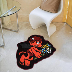 1pc Halloween Funny Decoration Rugs Home Bedroom Bedside Carpet