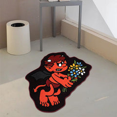 1pc Halloween Funny Decoration Rugs Home Bedroom Bedside Carpet