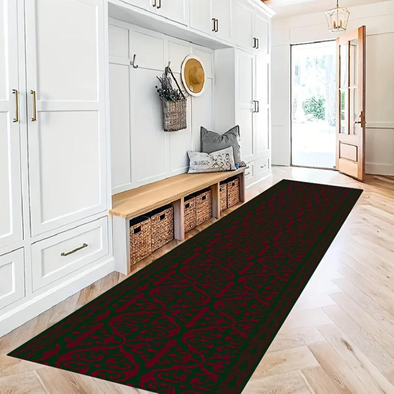 Dark Green Runner Rugs Soft Laundry Room Rug Long Anti fouling Hallway Rug