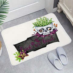 Halloween Pumpkin Bath Mat Bathroom Decorative Washable Cover Floor Rug