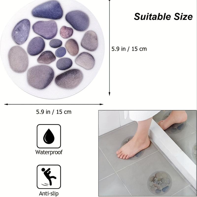 5pcs Bathroom Non slip Bathtub Stickers Floor Safety Adhesive Decals