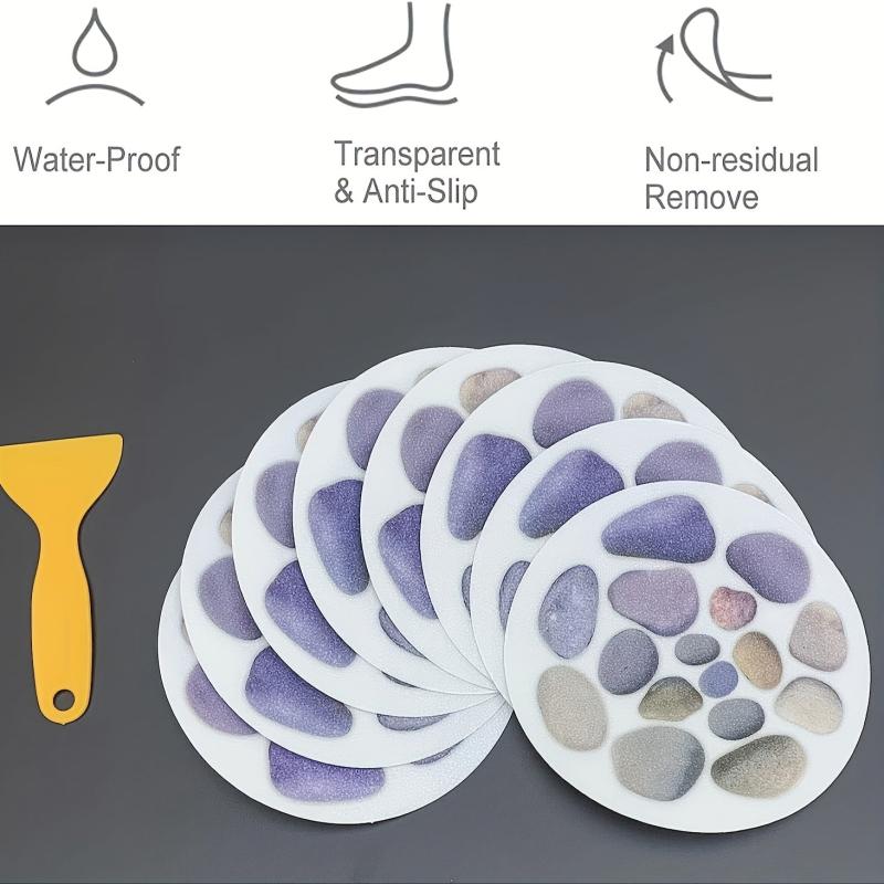 5pcs Bathroom Non slip Bathtub Stickers Floor Safety Adhesive Decals