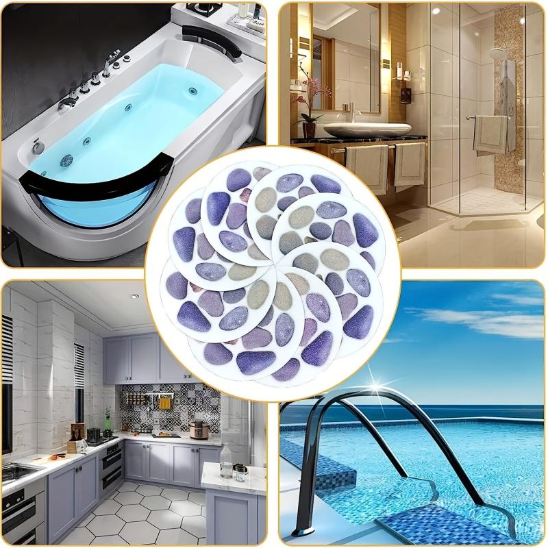 5pcs Bathroom Non slip Bathtub Stickers Floor Safety Adhesive Decals