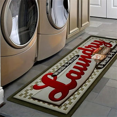 Farmhouse Laundry Room Runner Non Slip Kitchen Floor Carpet Durable Area Rug