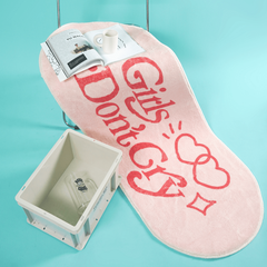 Pink Plush Mat Thickened Shag Bedroom Bedside Rug