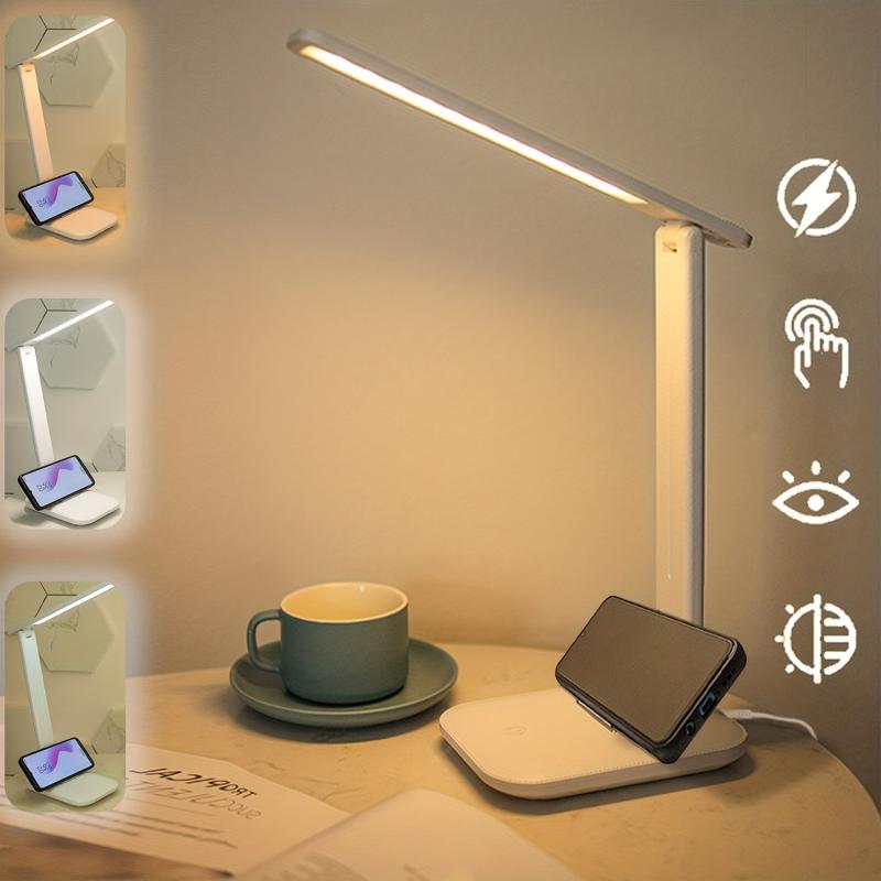 Eye-Caring LED Desk Lamp Touch Control 3 Modes Foldable No Flicker
