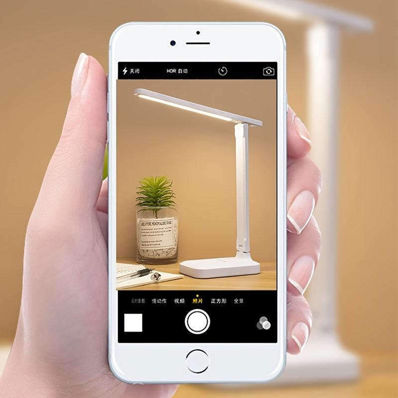 Folding Table Lamp 6000mAh Eye Protection Touch Dimmable LED USB Rechargeable