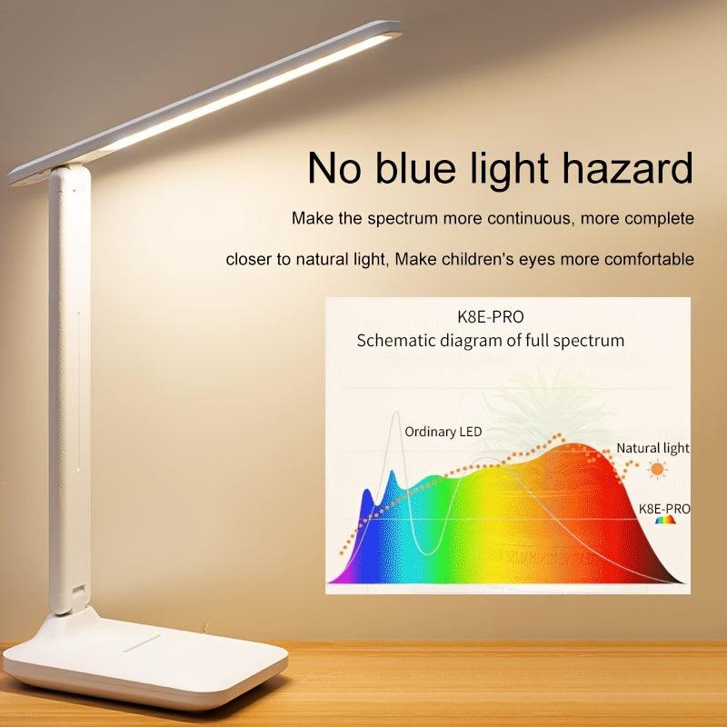 Folding Table Lamp 6000mAh Eye Protection Touch Dimmable LED USB Rechargeable