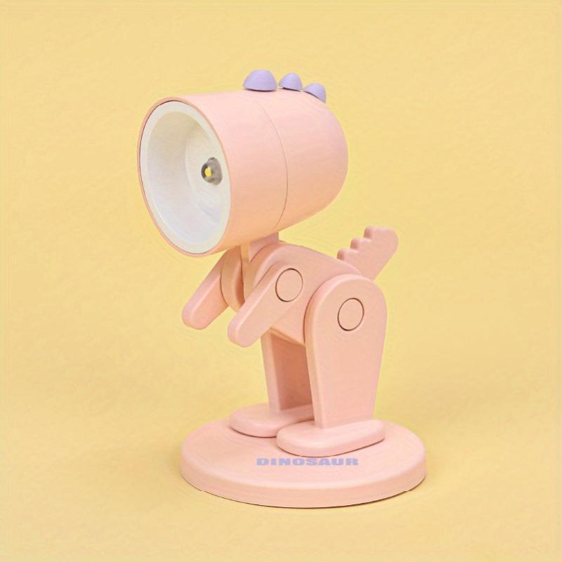 Adorable Mini Dinosaur Night Light with Magnetic Base, Rabbit Desktop Lamp