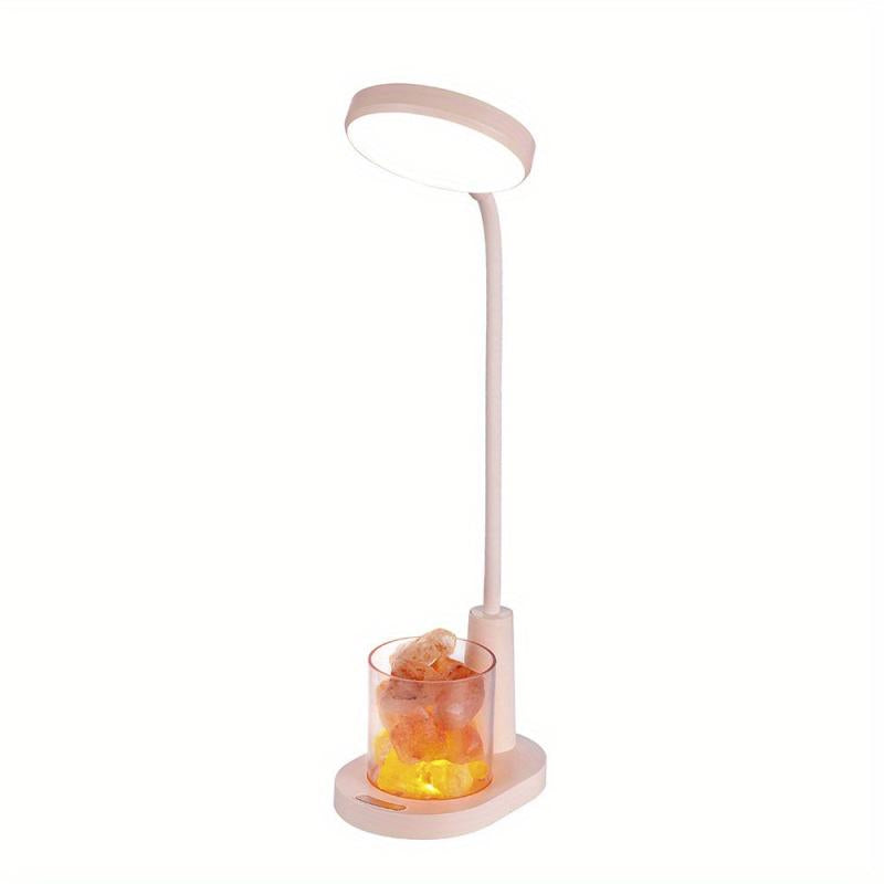 LED Desk Lamp with Pen Holder USB Charging Dimmable & Adjustable