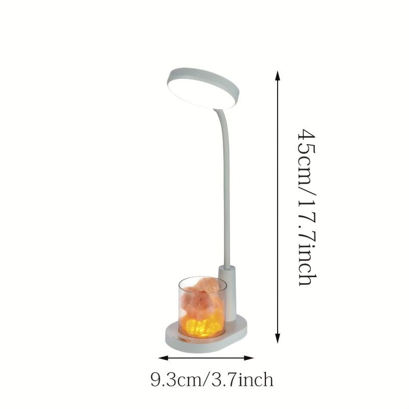 LED Desk Lamp with Pen Holder USB Charging Dimmable & Adjustable