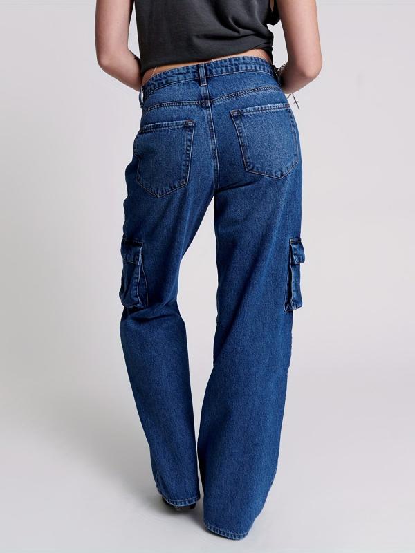 Y2K & Kpop Style Cargo Pants Straight Jeans